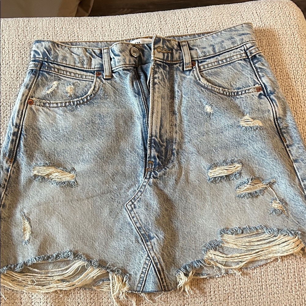 Zara Blue Denim Skirt